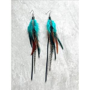 Willow Creek Feather Earring - long feather earrings